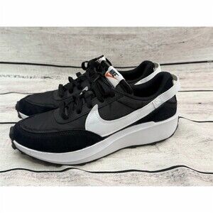 Nike Waffle Debut Men's Sneakers Black/White Low Top Retro Runner Size 8